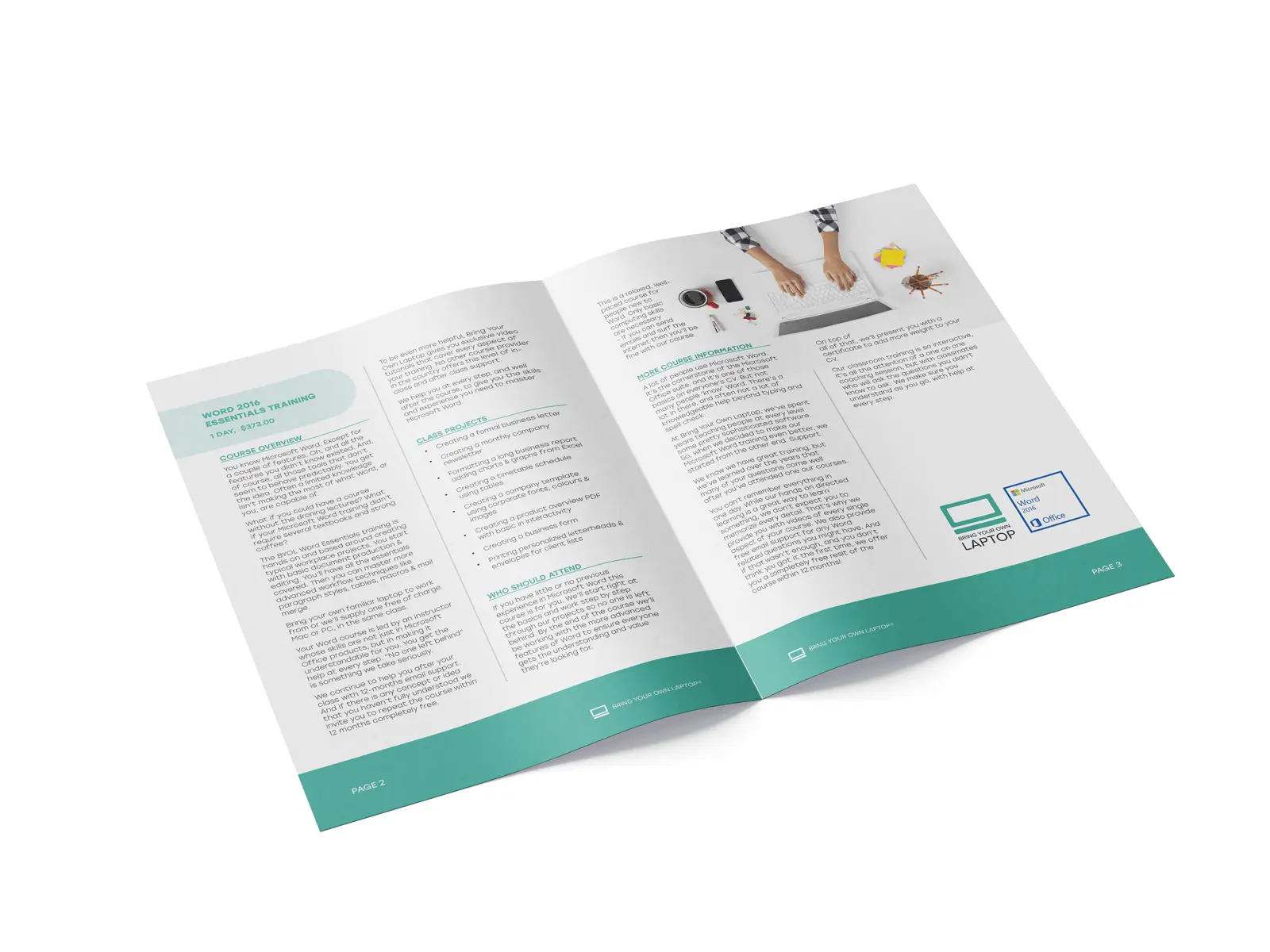 microsoft word info brochure design